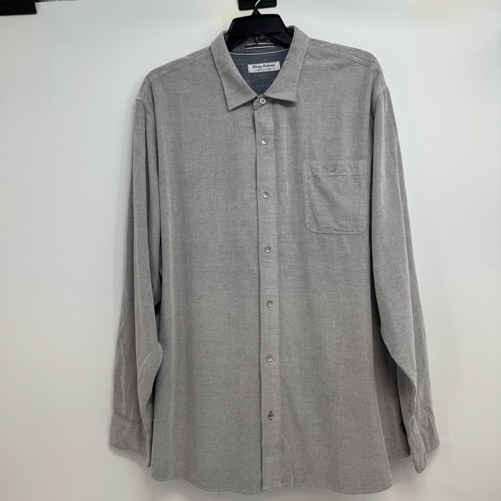 NWT Tommy Bahama Coastline Cord Shirt Men’s 3XLT Zinc Gray BT325326 $148